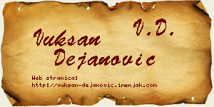 Vuksan Dejanović vizit kartica